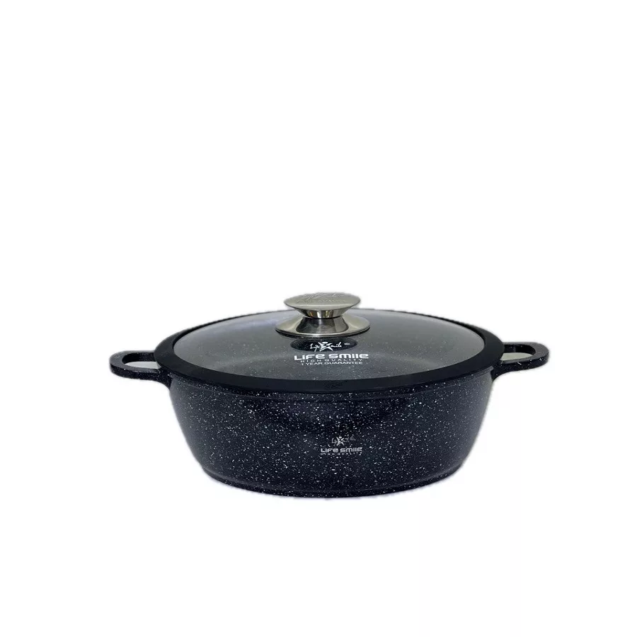 سرویس قابلمه و تابه گرانیتی 24 پارچه لایف اسمایل مدل LIFEP7S-24-BLACK