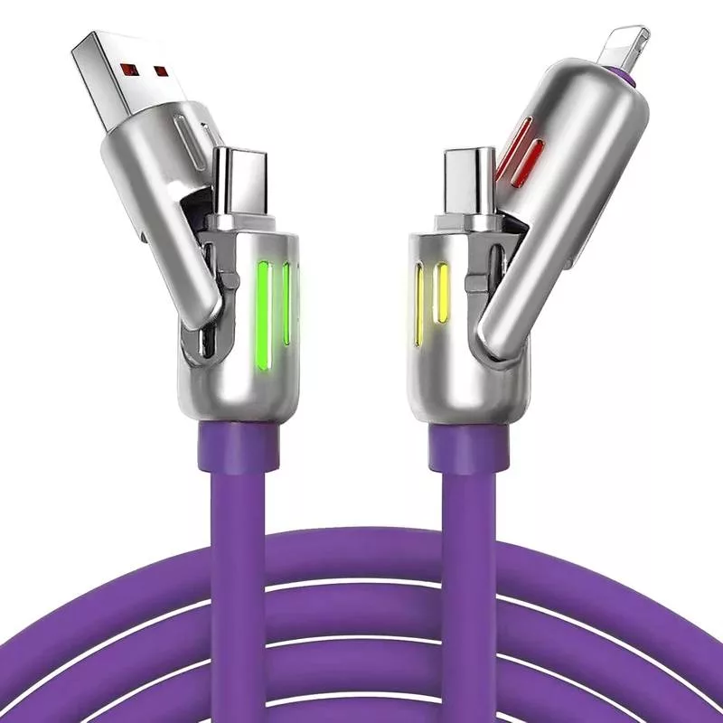 کابل تبدیل USB/USB-C به لایتنینگ/USB-C مدل FAST 240W 4IN1 طول 1 متر