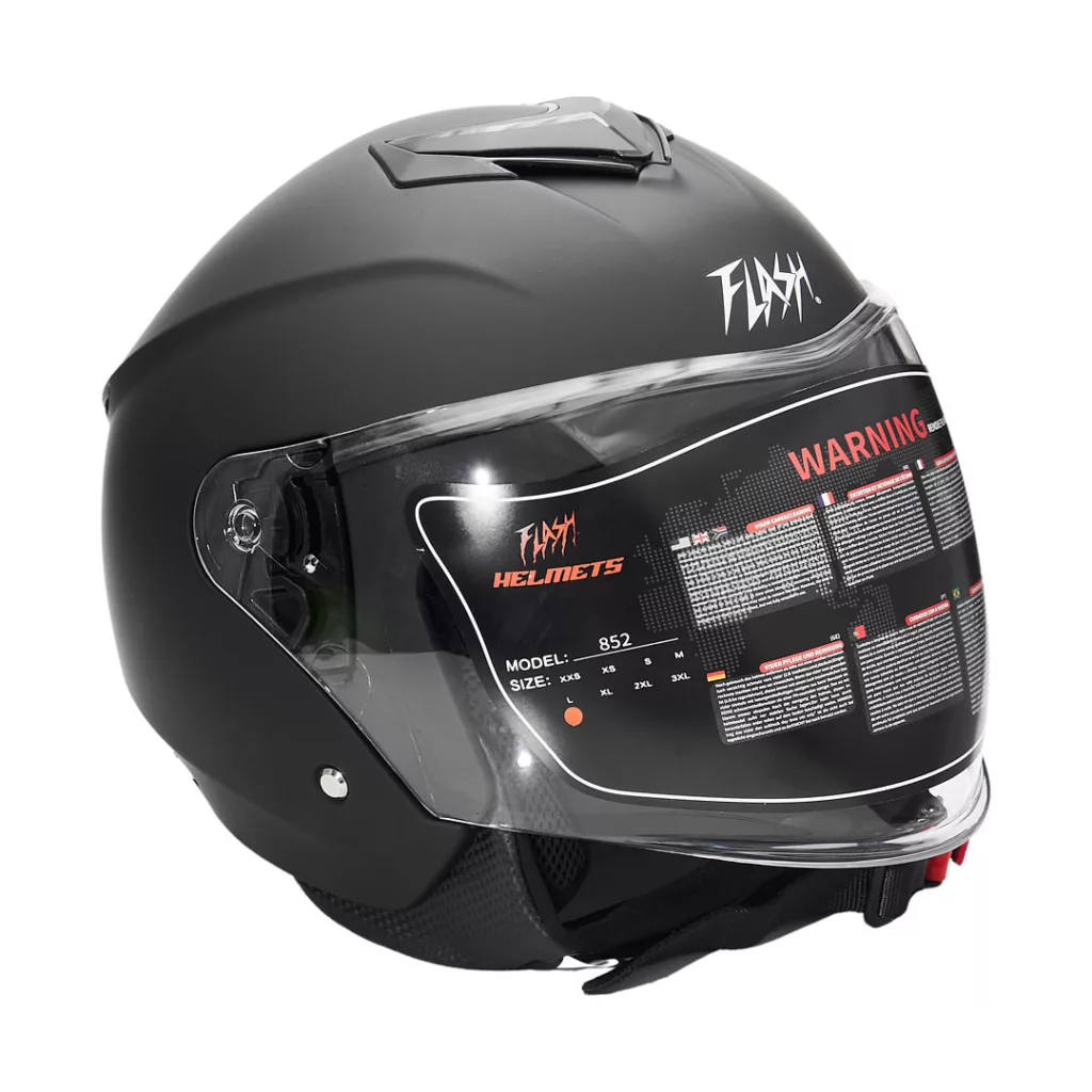 کلاه کاسکت بدون فک فلش مدل 852 matt black