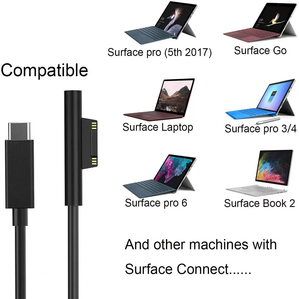 کابل شارژ سرفیس مدل SU55 طول 1.3 متر