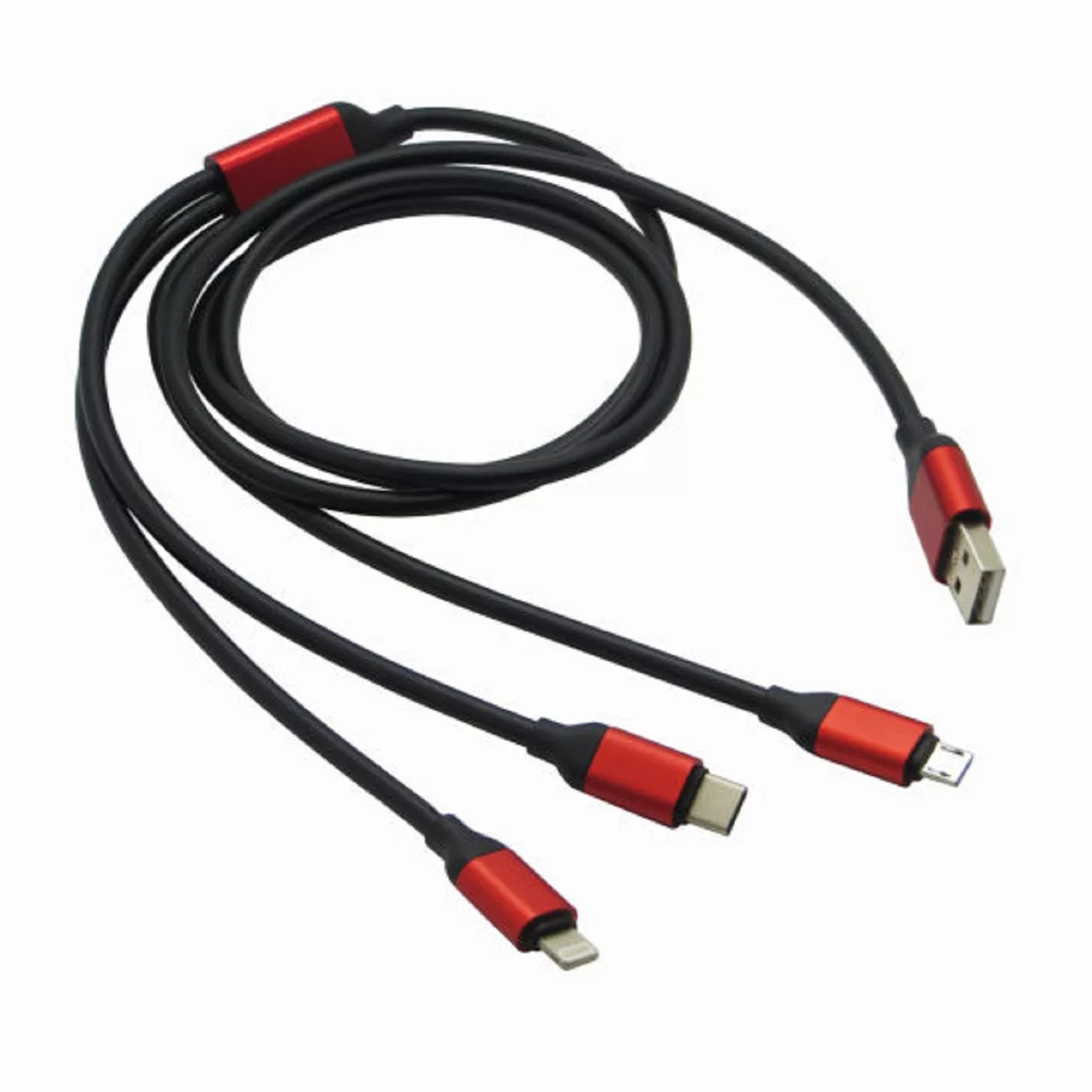 کابل تبدیل USB به Micro-usb/ USB-C/ Lighting مدل Multicable 3-1 به طول 1 متر