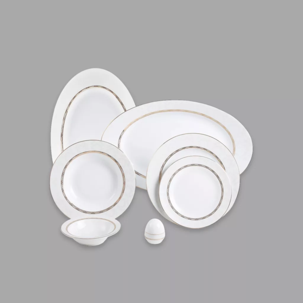 سرویس غذاخوری 28 پارچه 6 نفر چینی زرین ایران مدل Gift 2 سری ایتالیا اف درجه عالی