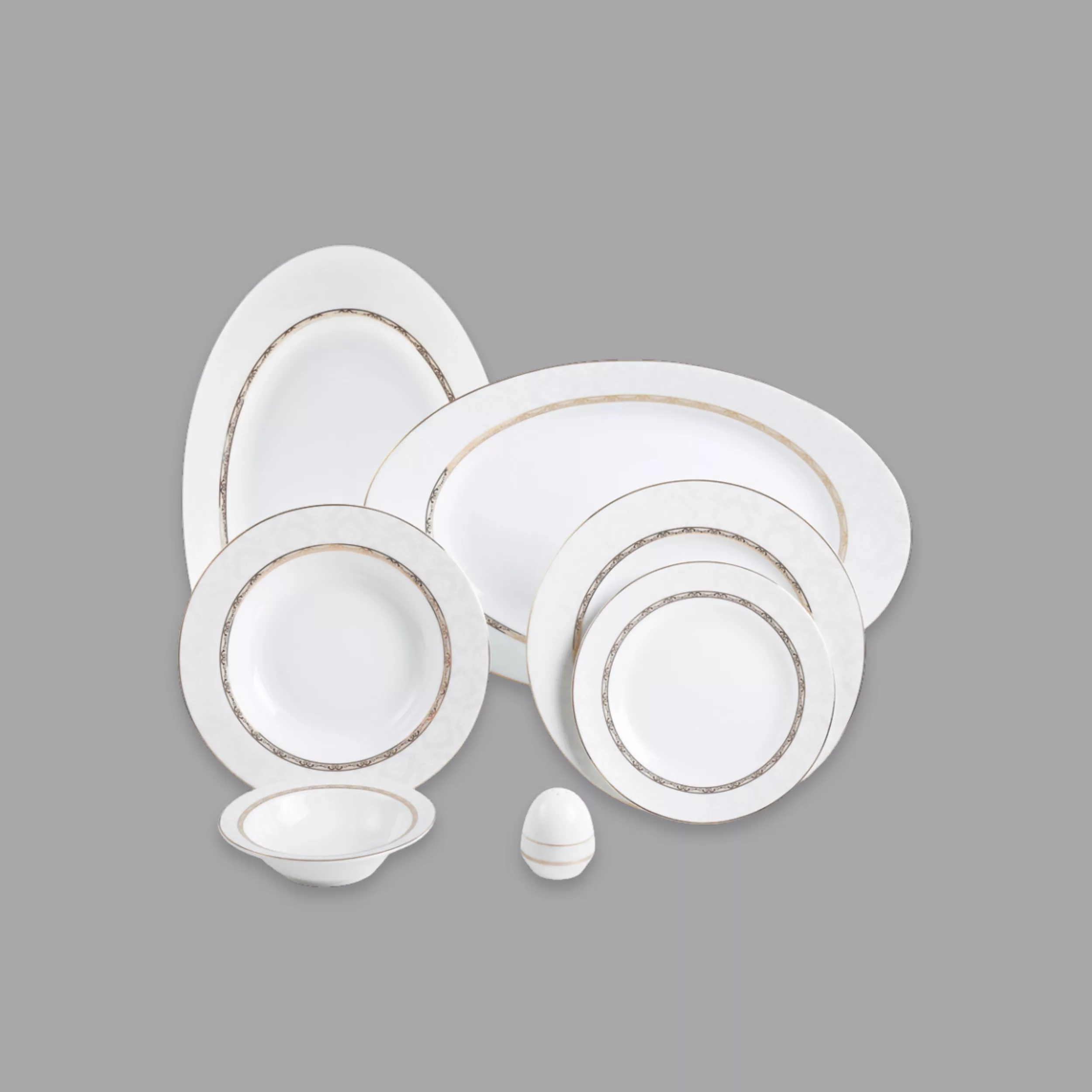 سرویس غذاخوری 28 پارچه 6 نفر چینی زرین ایران مدل Gift 2 سری ایتالیا اف درجه عالی