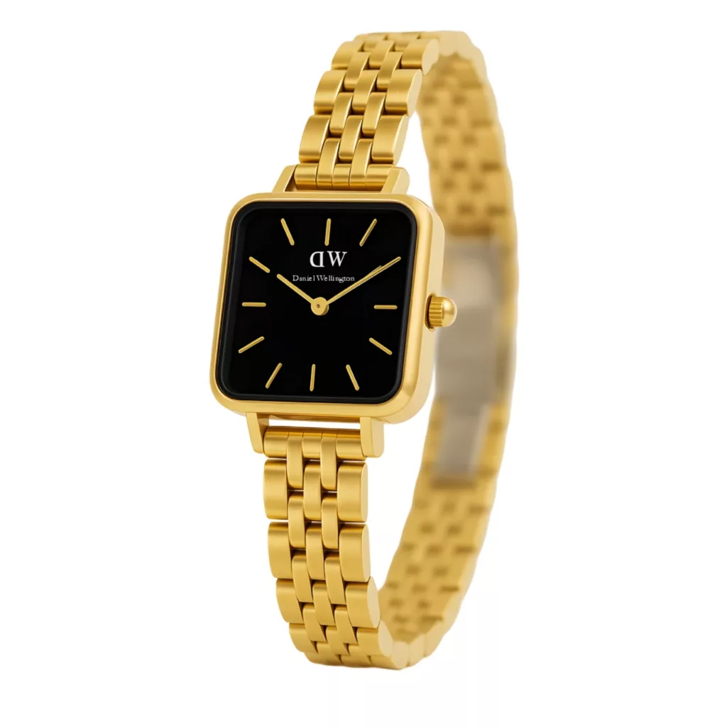 ساعت مچی عقربه‌ای کوارتز زنانه دنیل ولینگتون مدل صفحه مربعی کد DW-Q-4812Quadro