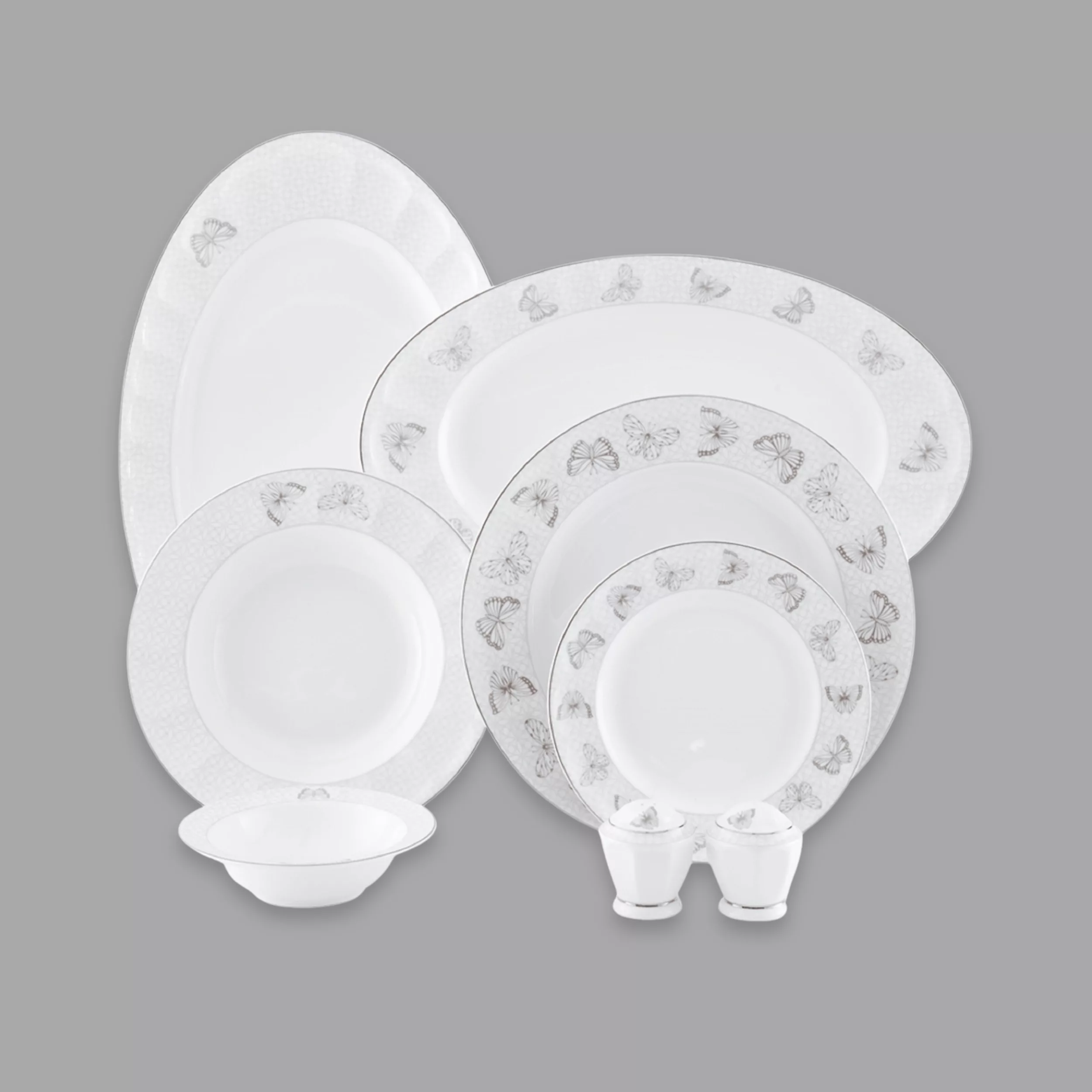 سرویس غذاخوری 29 پارچه 6 نفر چینی زرین ایران مدل نئوکلاسیک هوراند درجه عالی