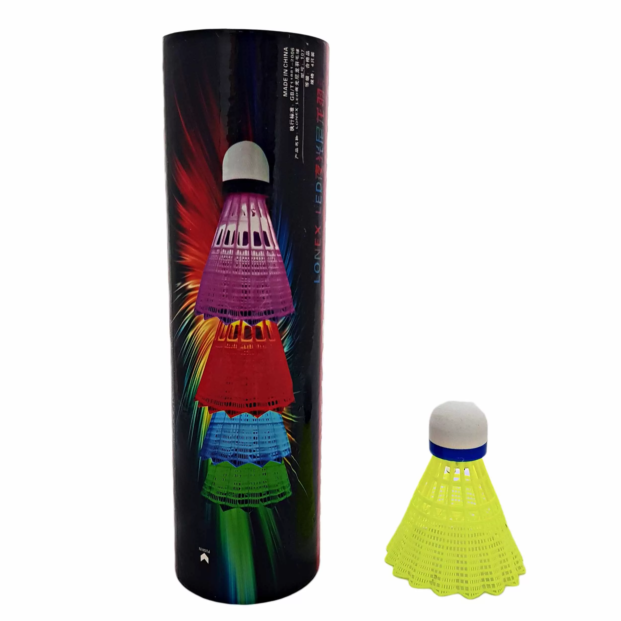 توپ بدمینتون لونکس مدل چراغ دار بسته 4 عددی