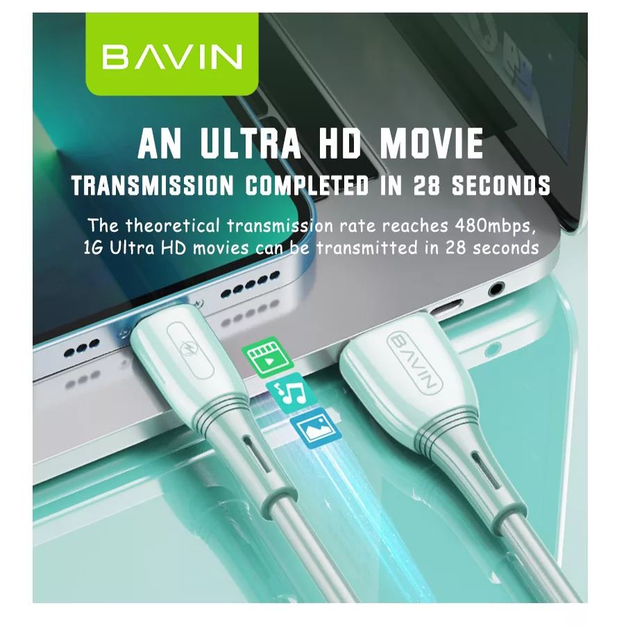 کابل تبدیل USB به USB-C باوین مدل CB-231 طول 1.2 متر