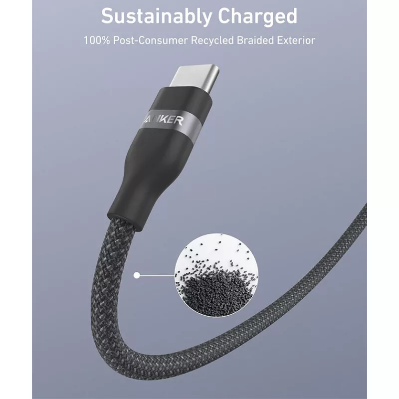 کابل تبدیل USB-C به USB-C انکر مدل A82E2 طول 1.8 متر با توان 240 وات