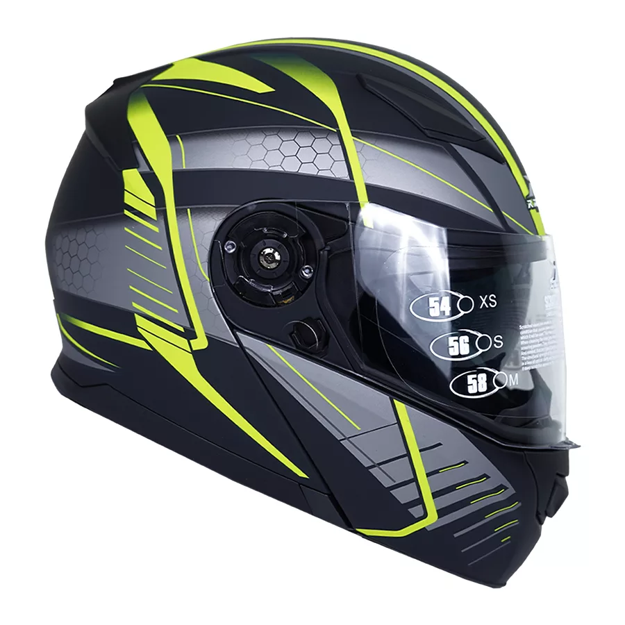 کلاه کاسکت راپیدو مدل فک متحرک 950+ yllw gry #51