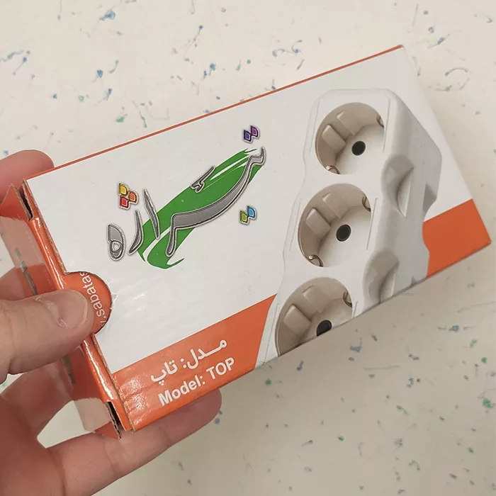 چندراهی برق ارت دار تیراژه مدل تاپ بسته 2 عددی