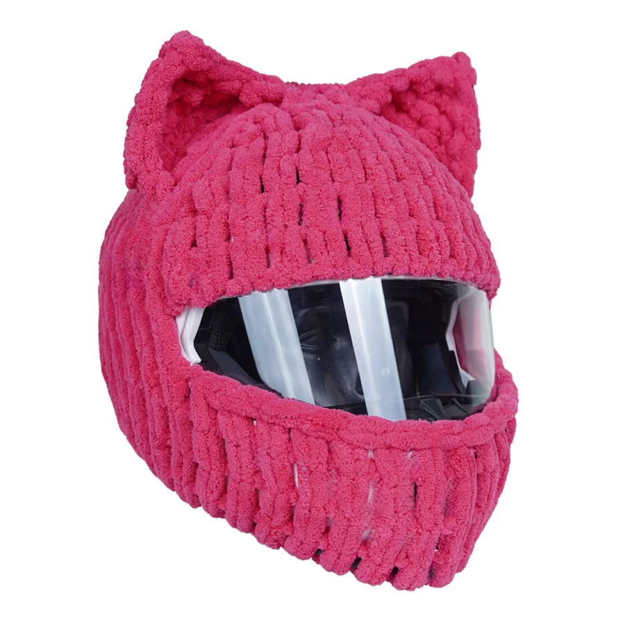 کلاه کاسکت پی مدل NOFACE Rabbit PINK