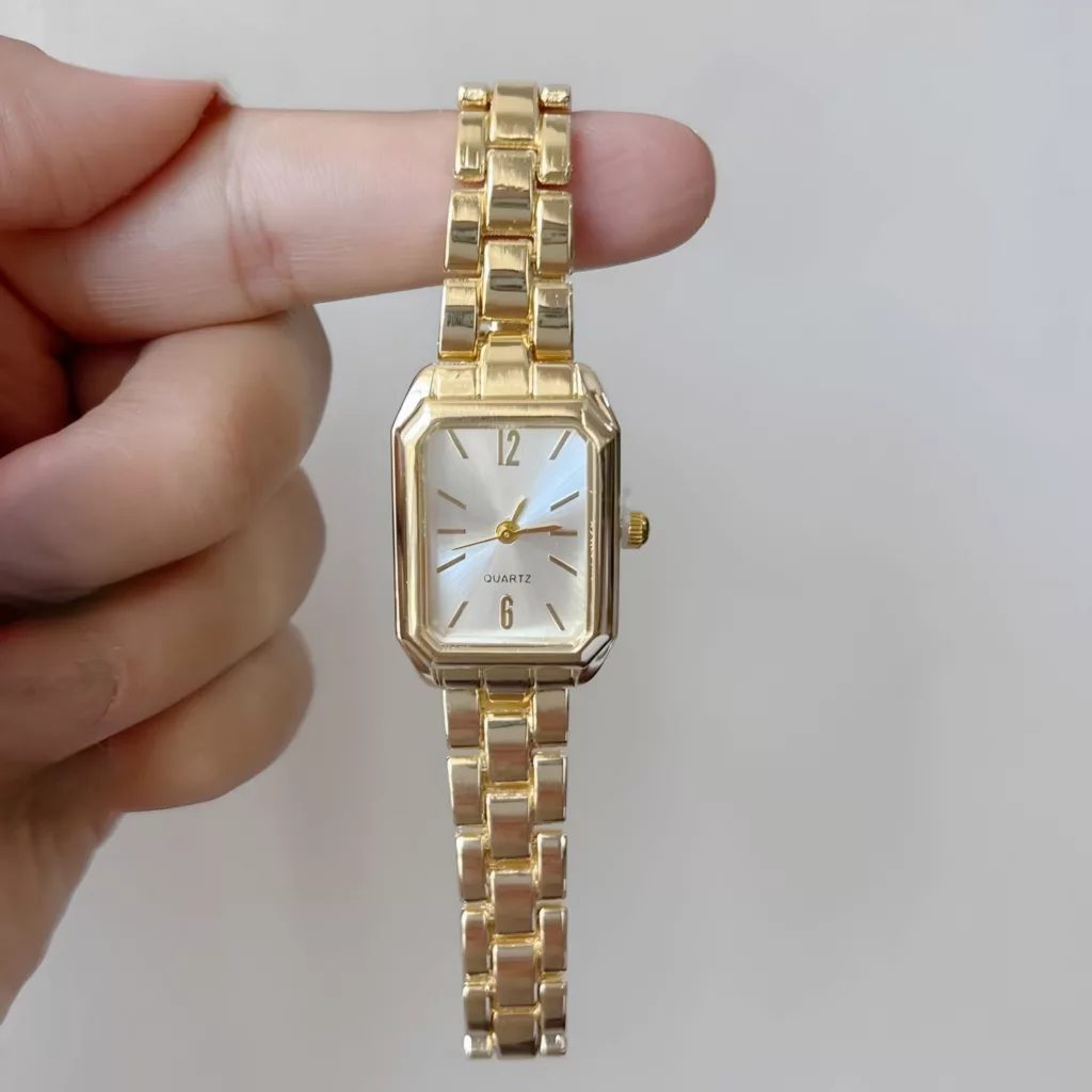 ساعت مچی عقربه‌ای کوارتز زنانه مدل کلاسیک لوکس قفل دستبندی کد ۱