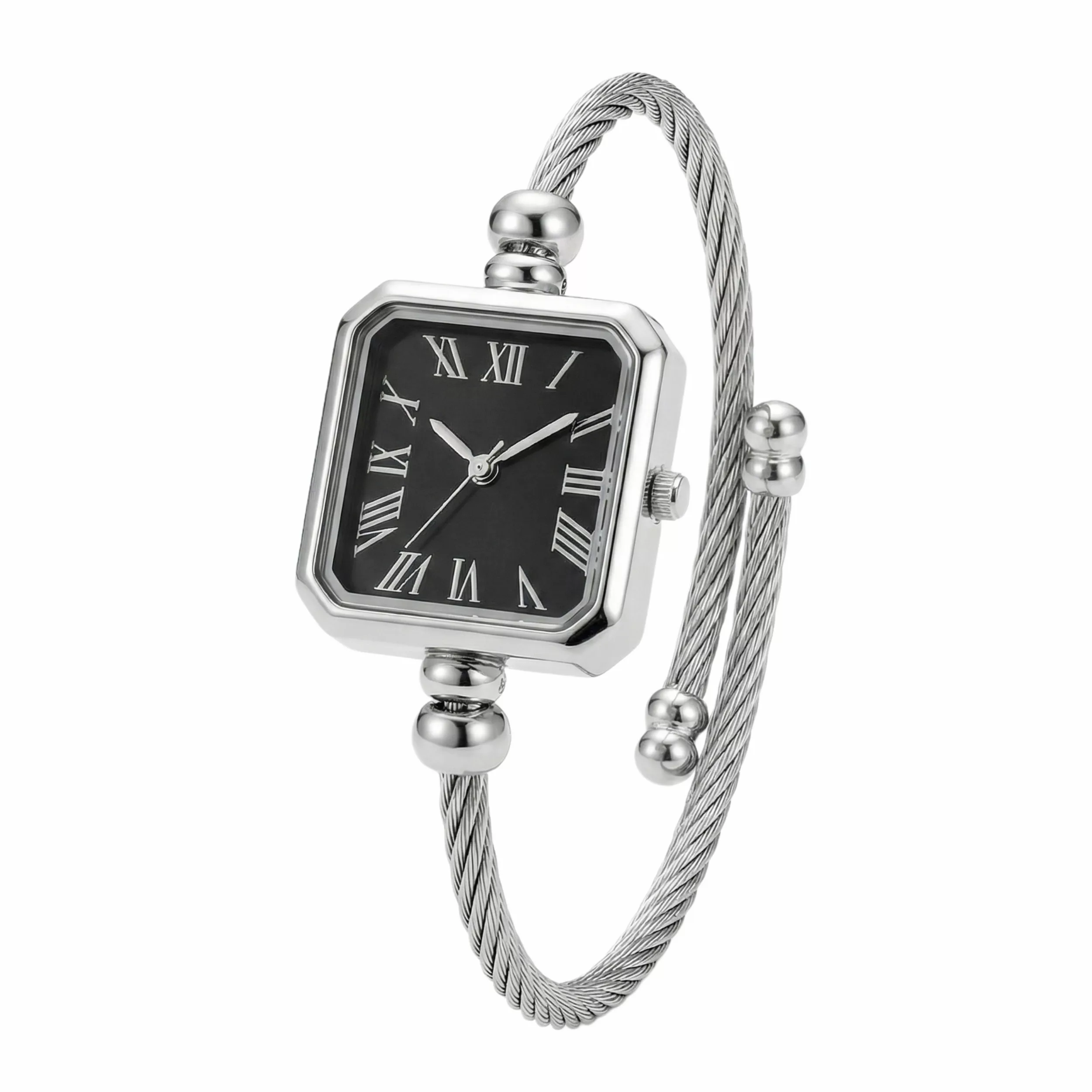 ساعت مچی عقربه‌ای کوارتز زنانه مدل مینیمال اسپرت بند النگویی کد ۴