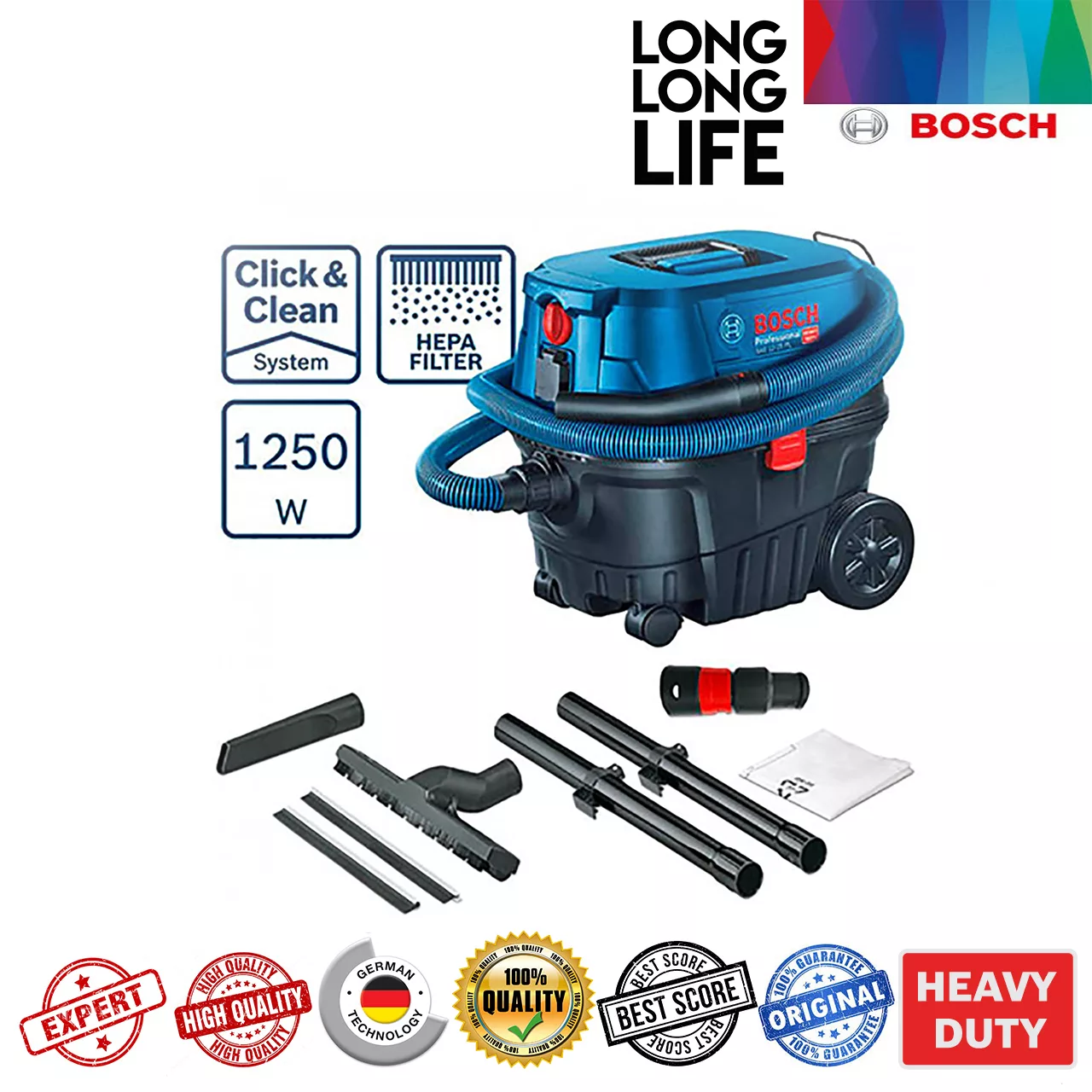 دستگاه دمنده و مکنده تر و خشک بوش مدل GAS 12-25 PL Professional