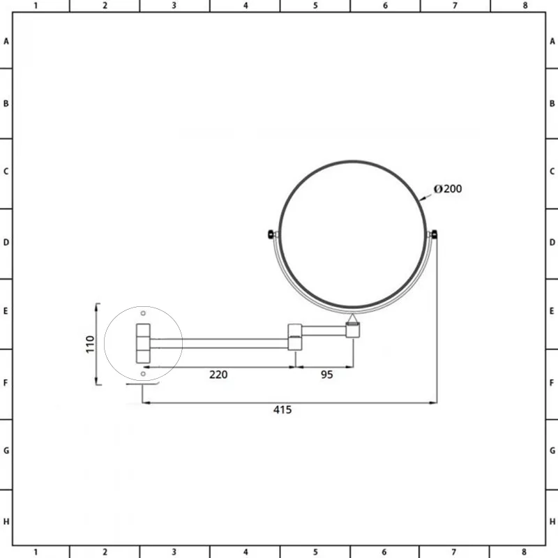آینه آرایشی مدل Haisheng