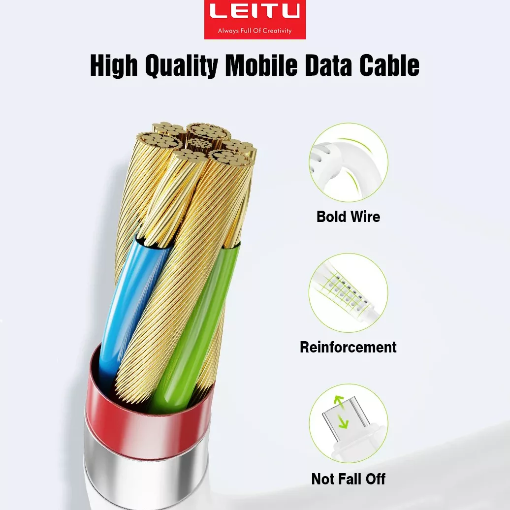 کابل تبدیل USB به USB-C لیتو مدل LD-2 طول 1 متر