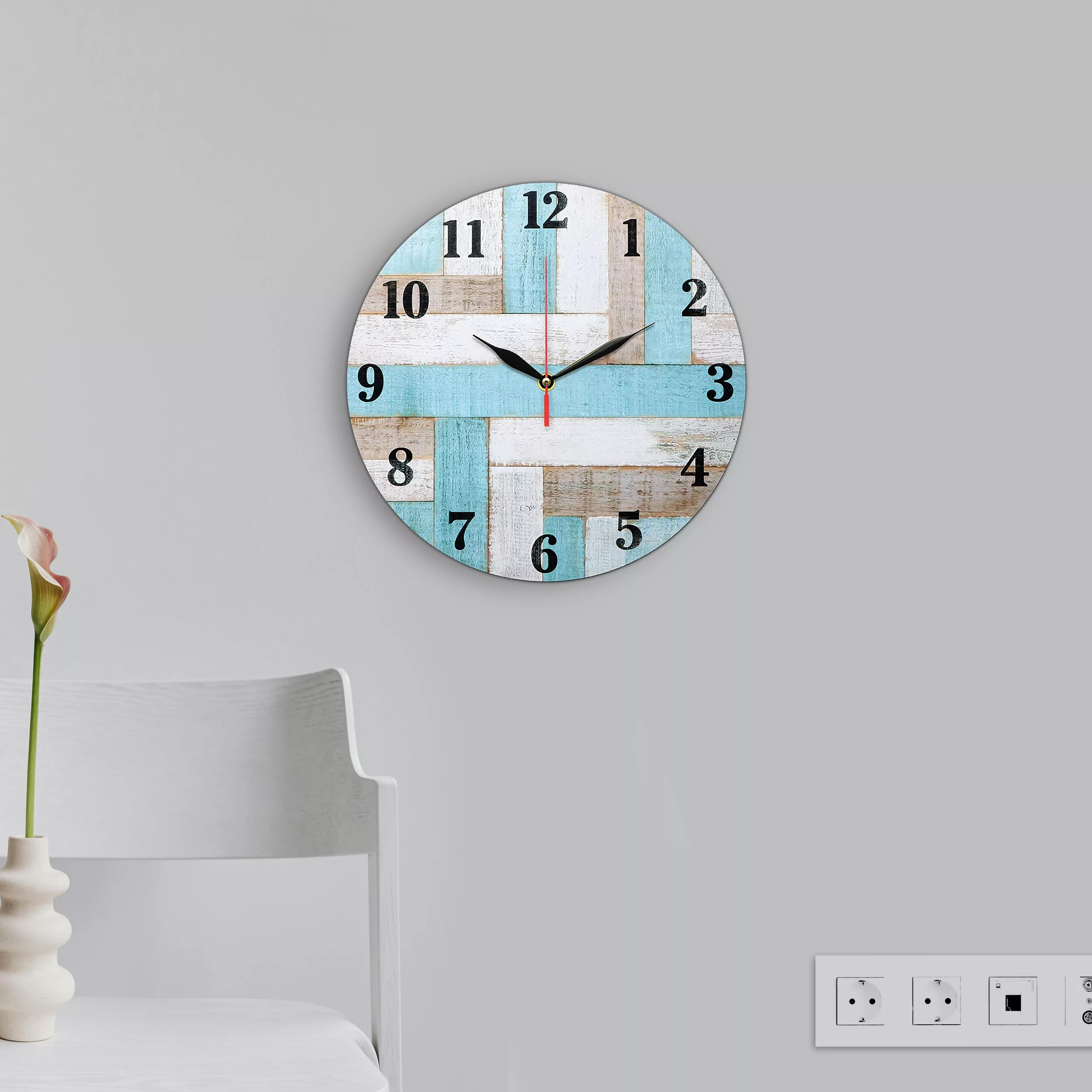 ساعت دیواری طرح چوب کد 1409