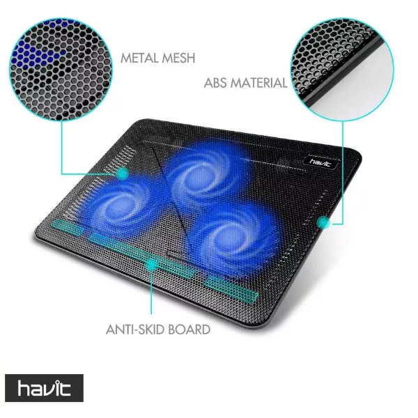 پایه خنک کننده تنظیم ارتفاع لپ‌تاپ هویت مدل F2067