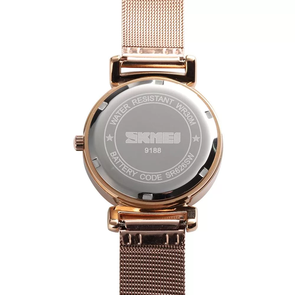 ساعت مچی عقربه ای زنانه اسکمی مدل 9188brown