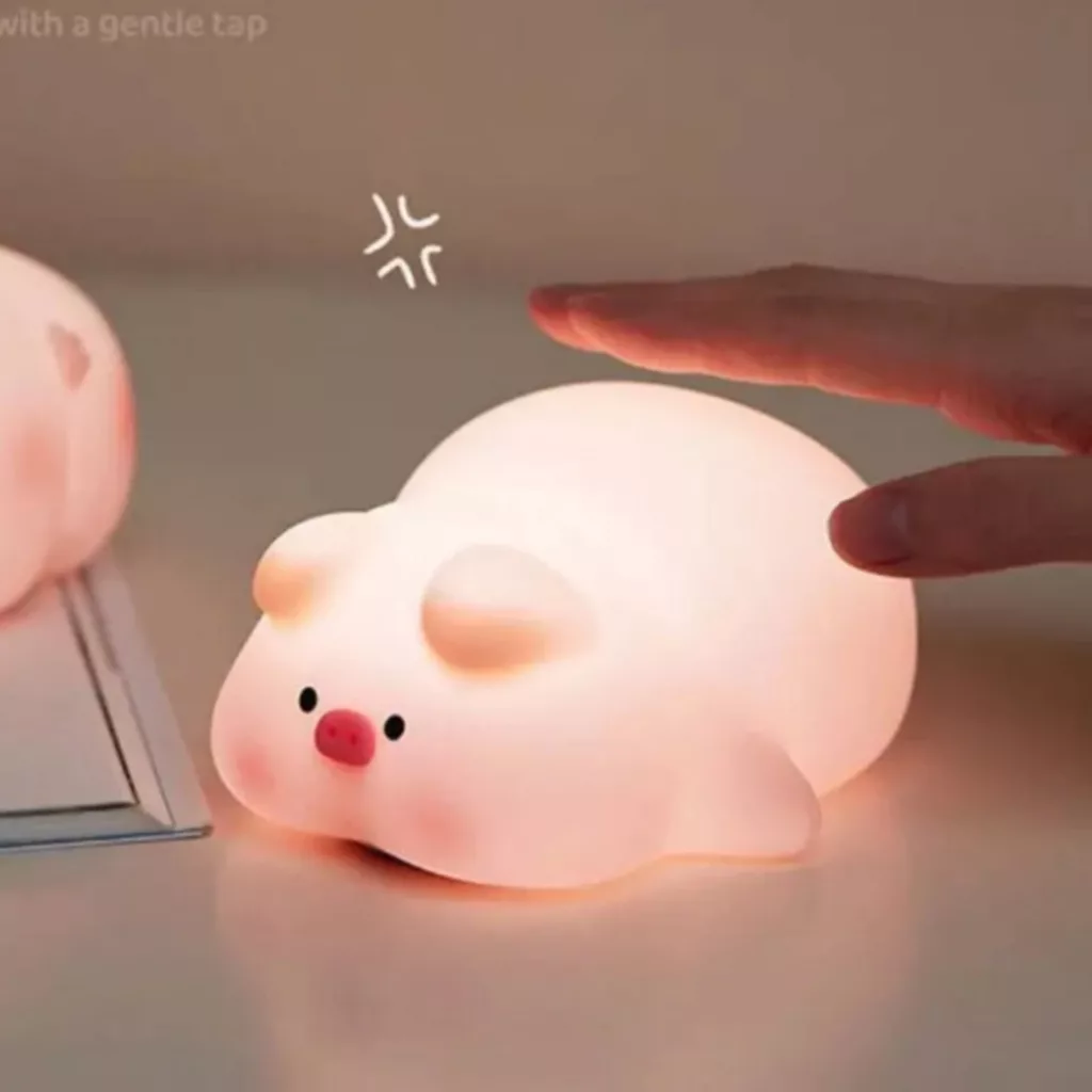 چراغ خواب اتاق کودک مدل خوک خسته
