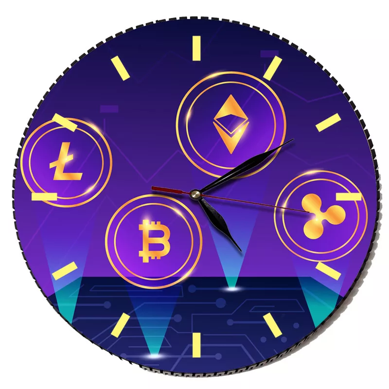 ساعت دیواری مدل ارز دیجیتال