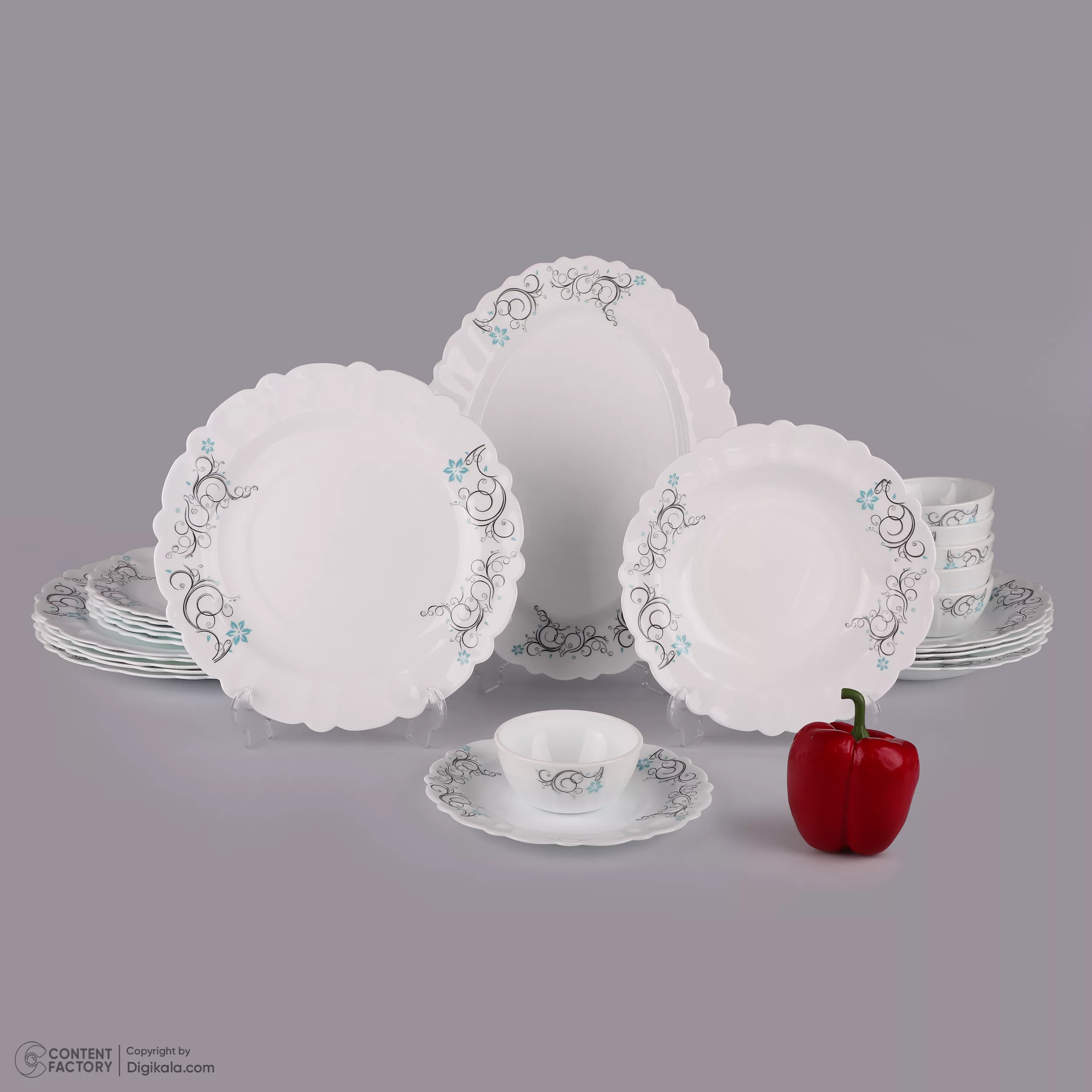 سرویس غذاخوری 25 پارچه 6 نفره مدل اینتیمینی
