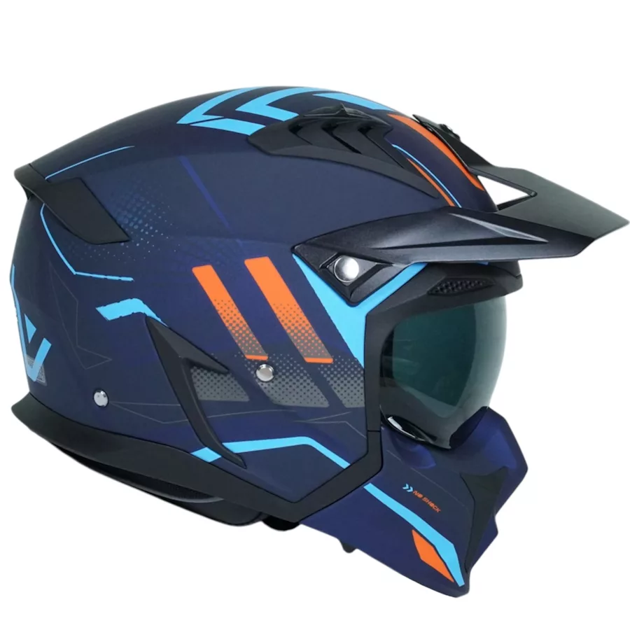 کلاه کاسکت فک جداشونده راپیدو مدل 890+ blu