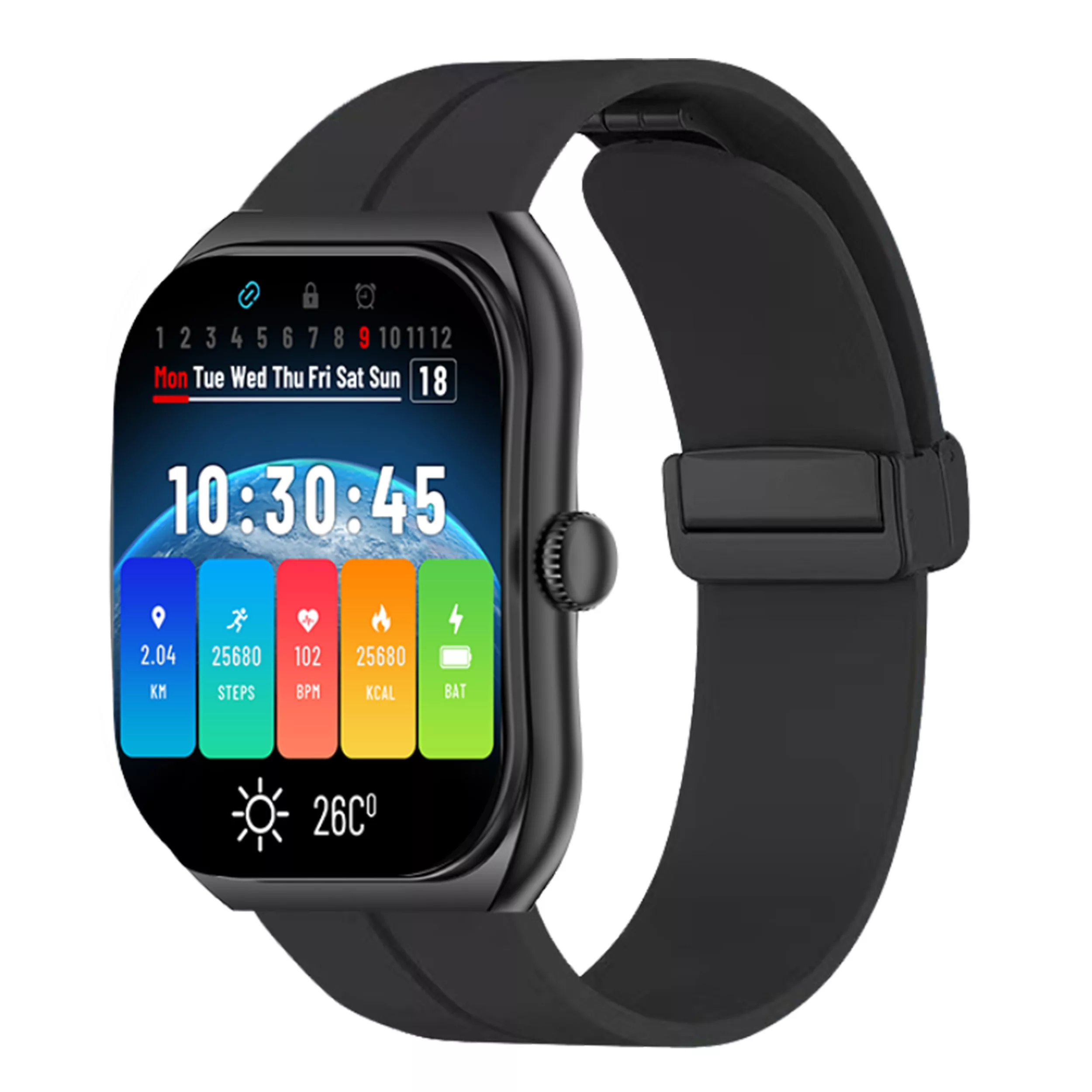 ساعت هوشمند 47 میلی متر جی تب مدل GTS 3 با بند سیلیکونی