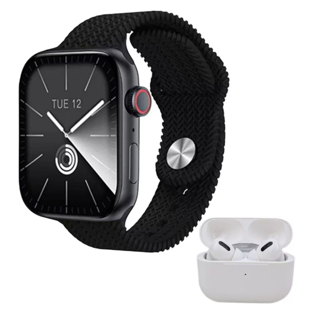 ساعت هوشمند مدل WS-83 MAX دارای قابلیت های کنترل موسیقی ، شمارنده ضربان قلب ، گام شمار ، قابلیت مکالمه از طریق بلوتوث ، به همراه ایرپاد ، بند سیلیکونی و فلزی