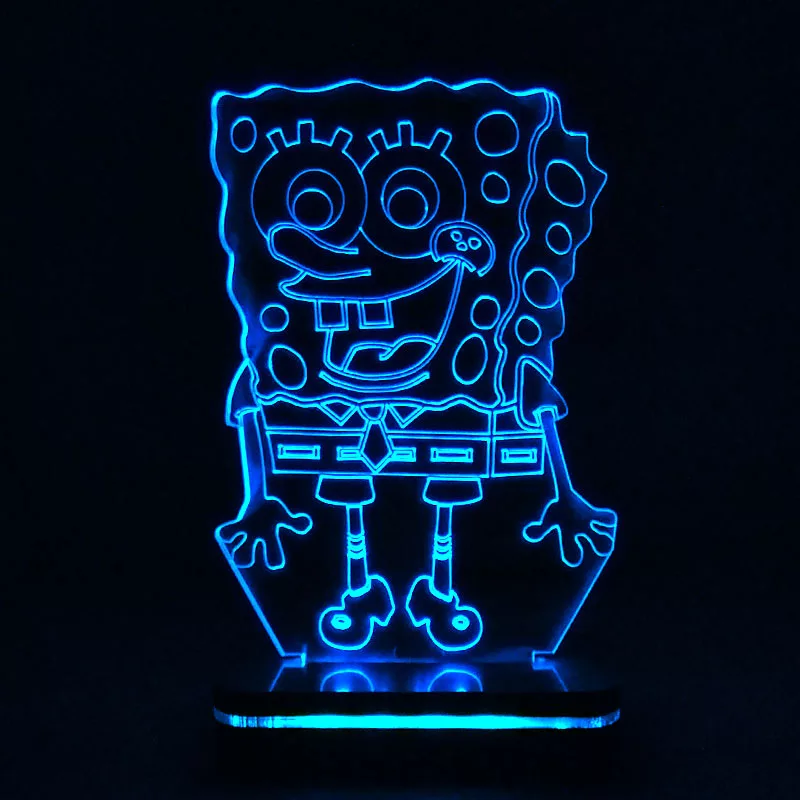 چراغ خواب اتاق کودک سان لیزر طرح کارتون باب اسفنجی مدل تک رنگ کد SUN02