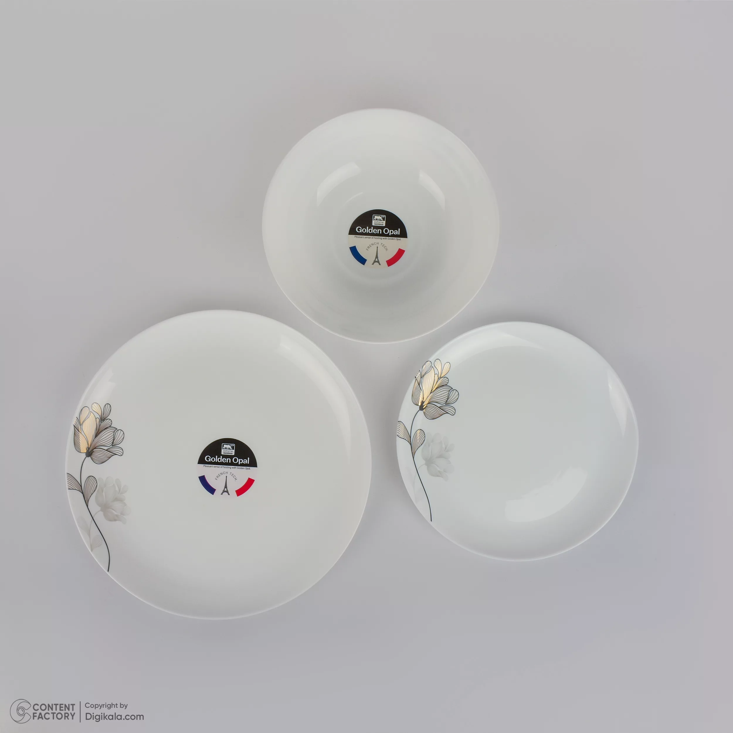 سرویس غذاخوری 26 پارچه 6 نفره گلدن اوپال مدل دیوالی طرح رز