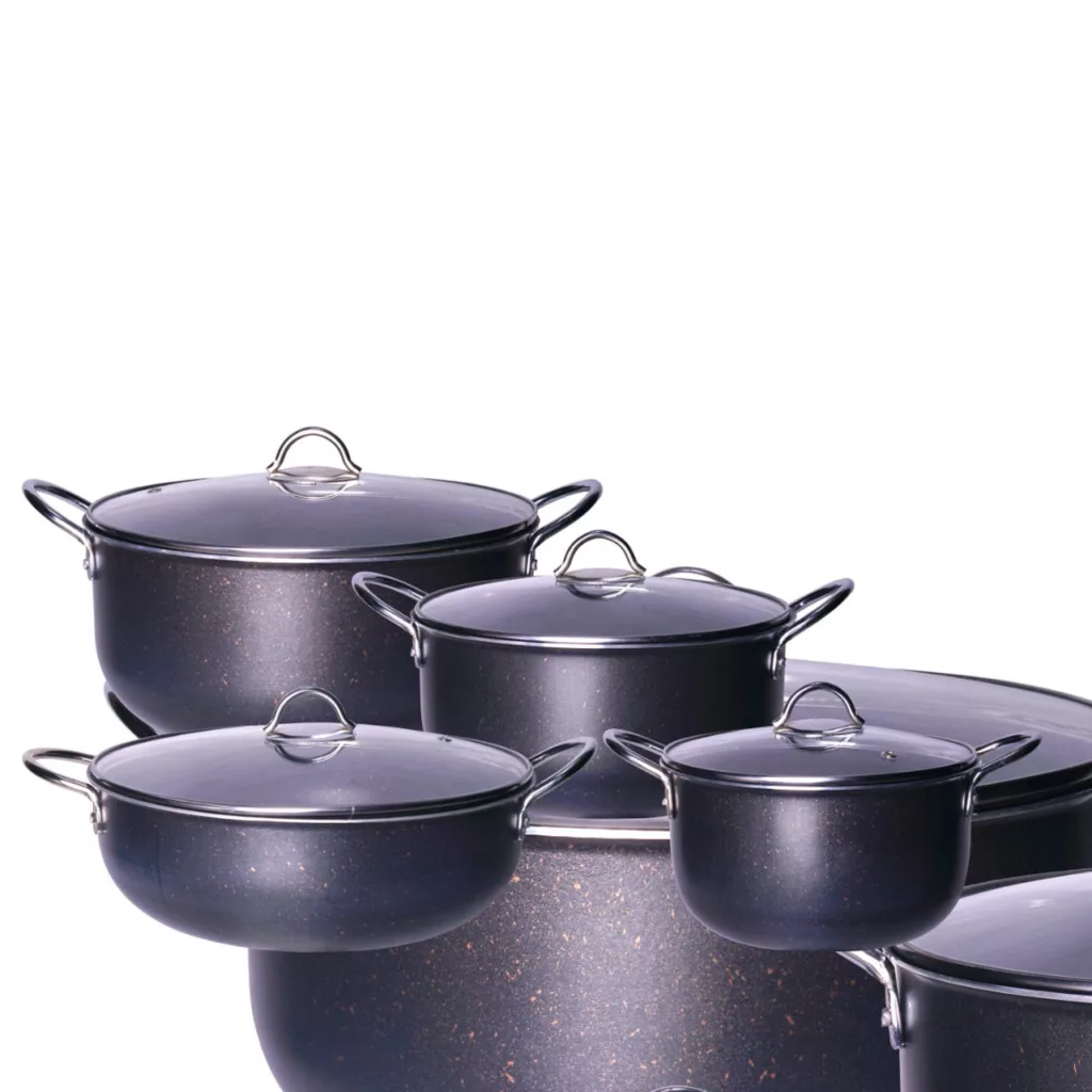 سرویس قابلمه و تابه آلومینیومی 10 پارچه آلتیما مدل 8000p کد acp