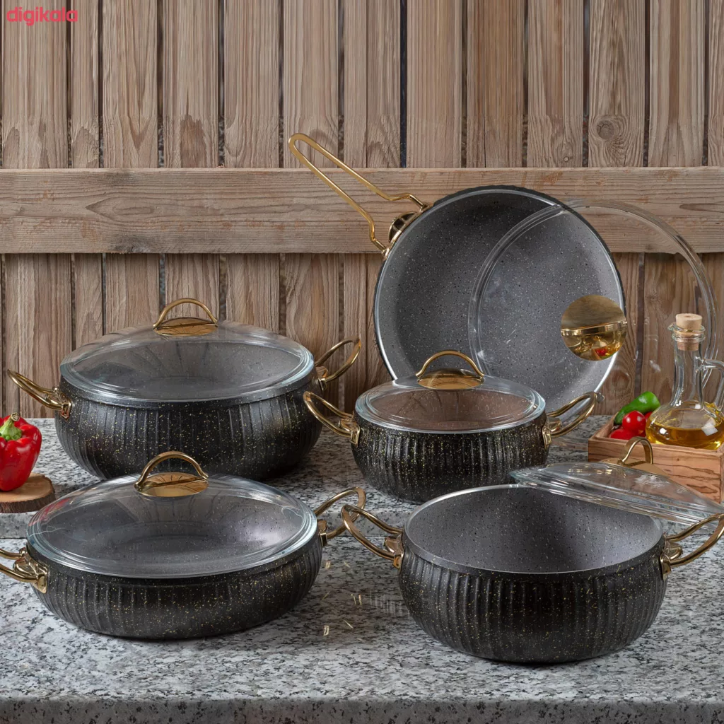 سرویس پخت و پز 10 پارچه اویز مدل New Selin