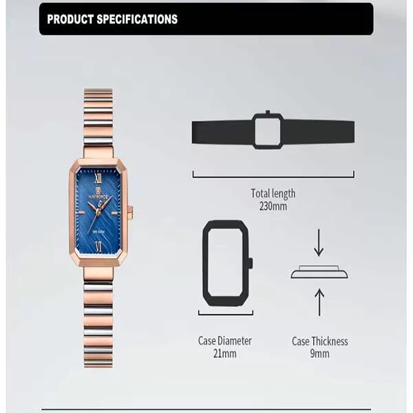 ساعت مچی عقربه‌ای کوارتز زنانه نیوی فورس مدل NF5050RGBE