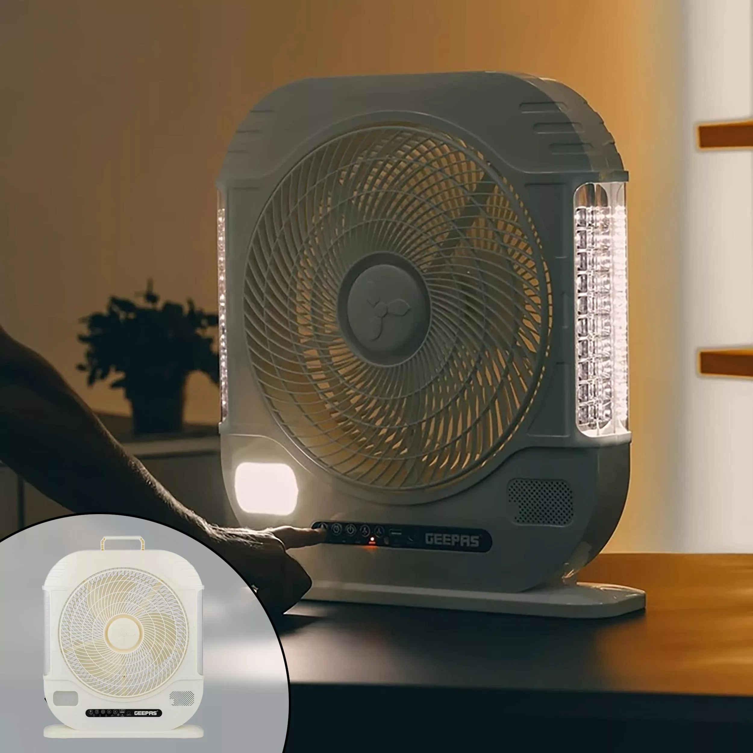 پنکه شارژی جی پاس مدل GF21190 ظرفیت 7000 میلی آمپر ساعت پنکه شارژی جی پاس مدل GF21190 ظرفیت 7000 میلی آمپر ساعت