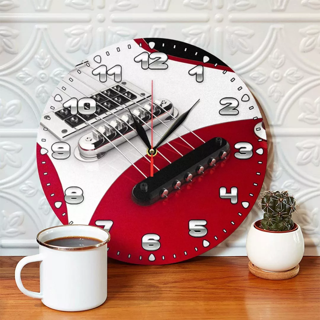 ساعت دیواری طرح گیتار الکتریک کد 1281