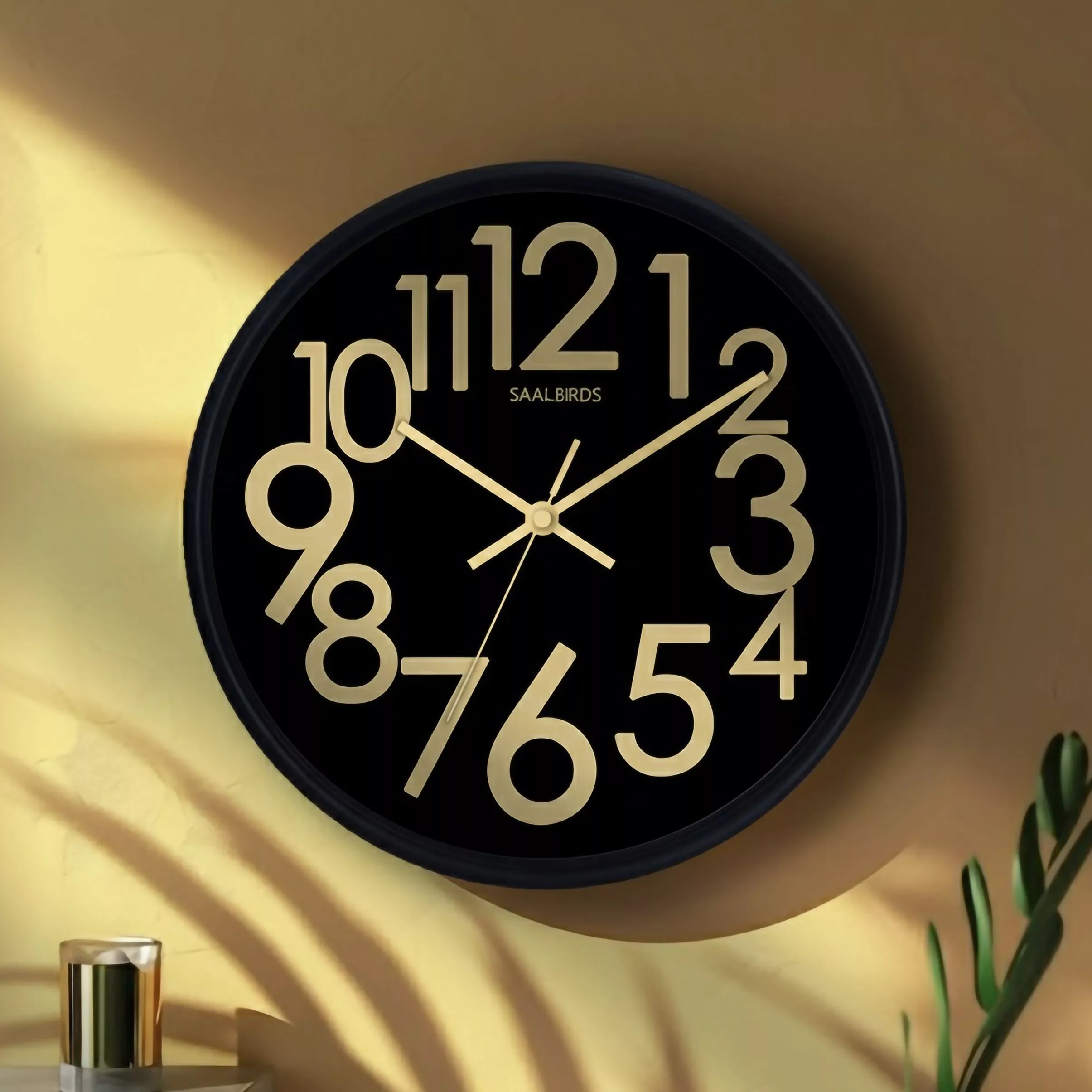 ساعت دیواری کوارتز سال بردز طرح عدد دار مدل CW-1000TL