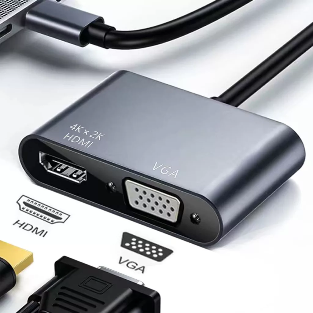مبدل USB-C به HDMI/VGA مدل DJ61316