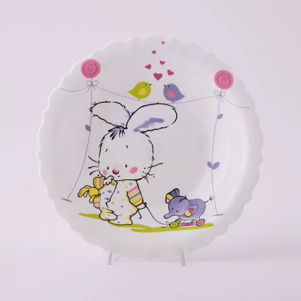 سرویس غذاخوری 5 پارچه کودک پارس اوپال طرح خرگوش