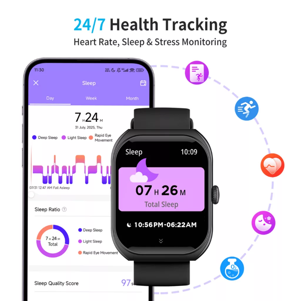 ساعت هوشمند 47 میلی متر جی تب مدل GTS 3 با بند سیلیکونی