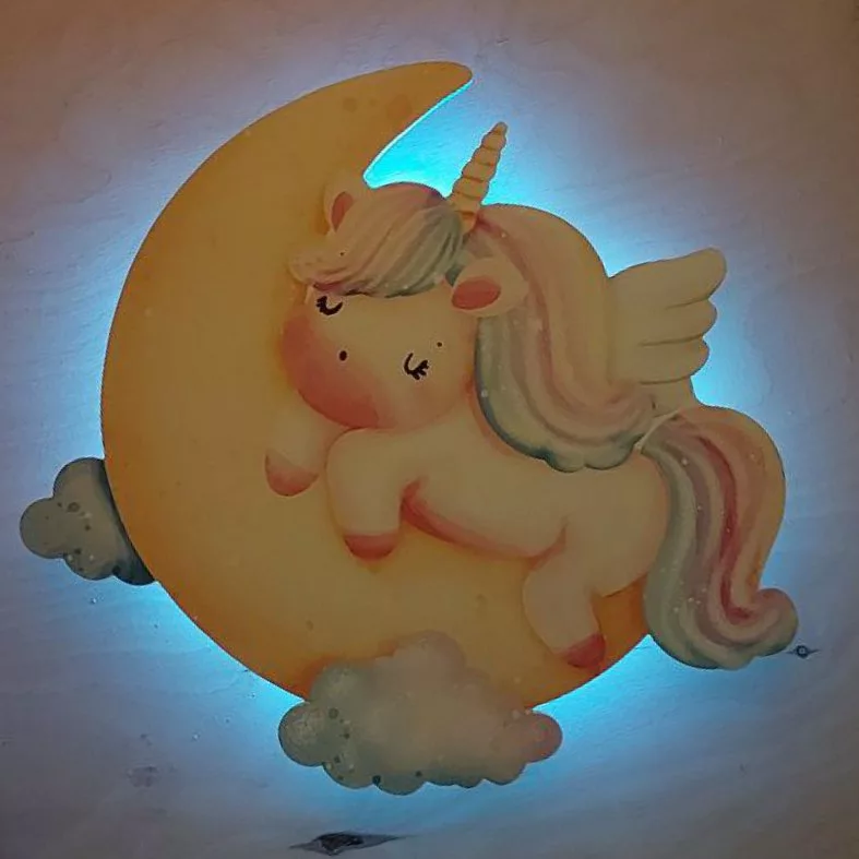 چراغ خواب اتاق کودک مدل یونیکورن