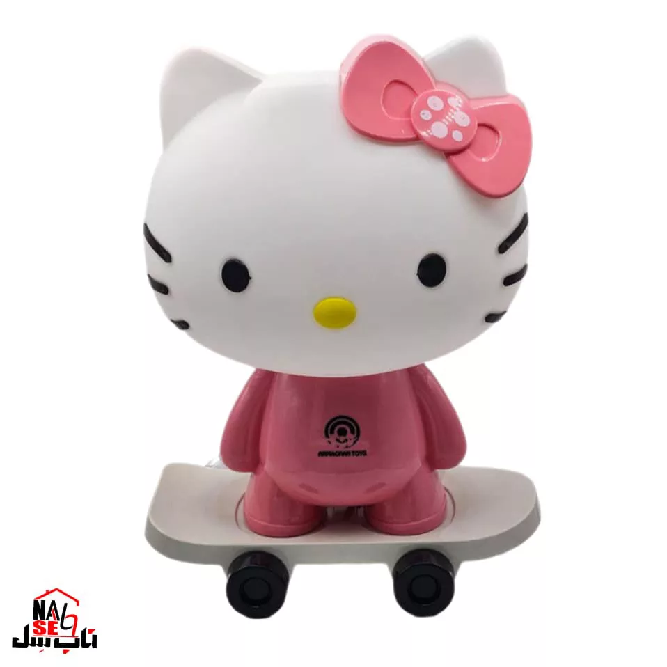 چراغ خواب اتاق کودک ناب سل مدل هلو کیتی اسکیت سوار