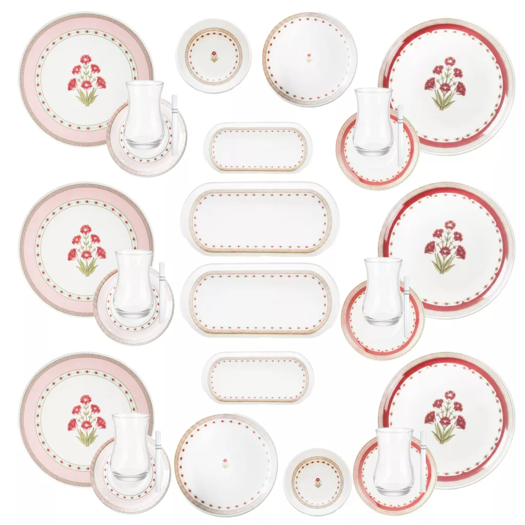 سرویس صبحانه‌خوری 32 پارچه 6 نفر انگلیش هوم مدل CLOVES32