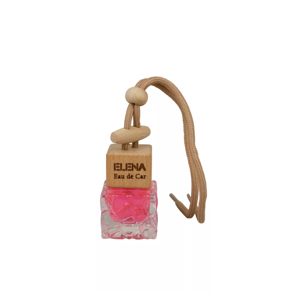 خوشبو کننده شیشه ای خودرو شمع النا مدل زندگی صورتی حجم 8 میلی لیتر