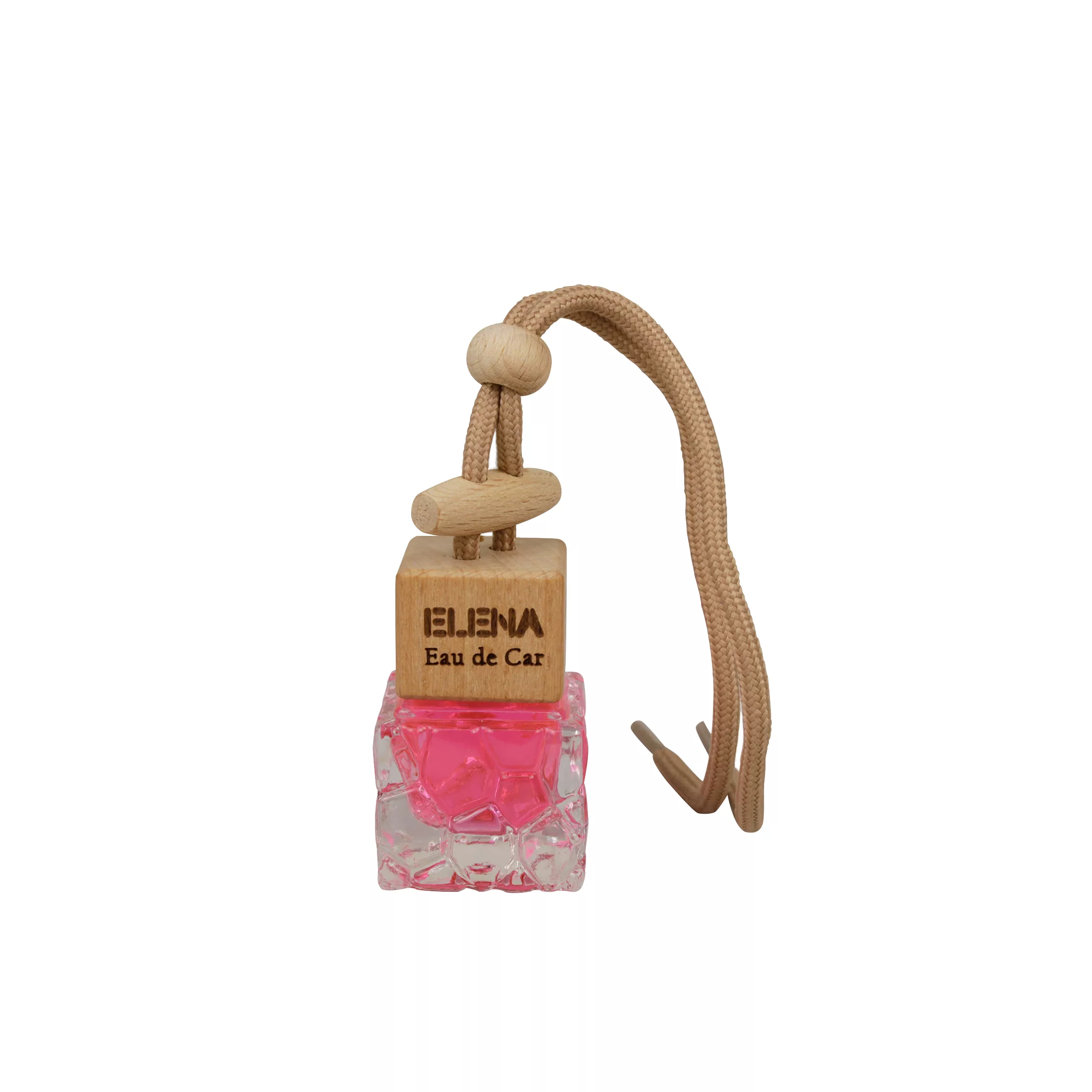 خوشبو کننده شیشه ای خودرو شمع النا مدل زندگی صورتی حجم 8 میلی لیتر