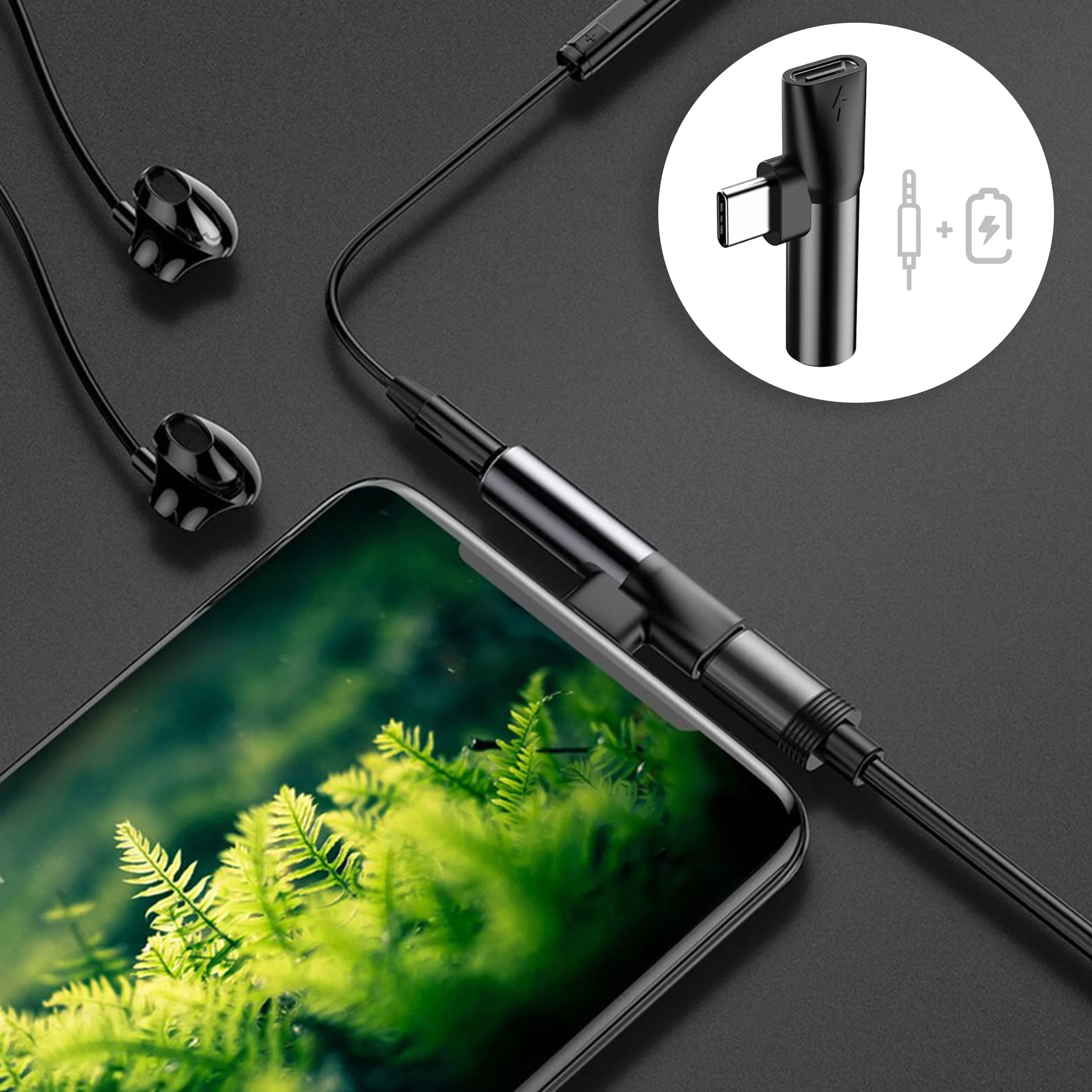 مبدل USB-C به AUX/USB-C باسئوس مدل l41