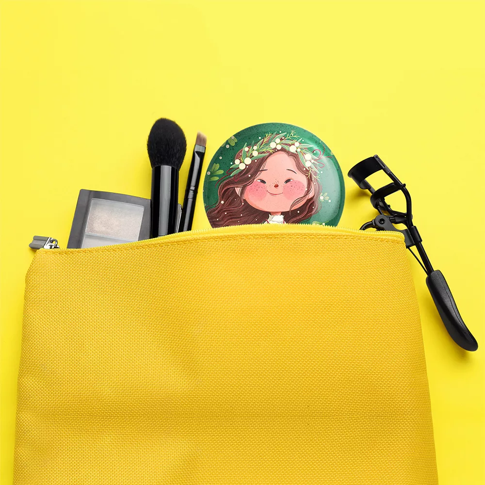 آینه جیبی خندالو مدل دخترانه فانتزی کد 25732