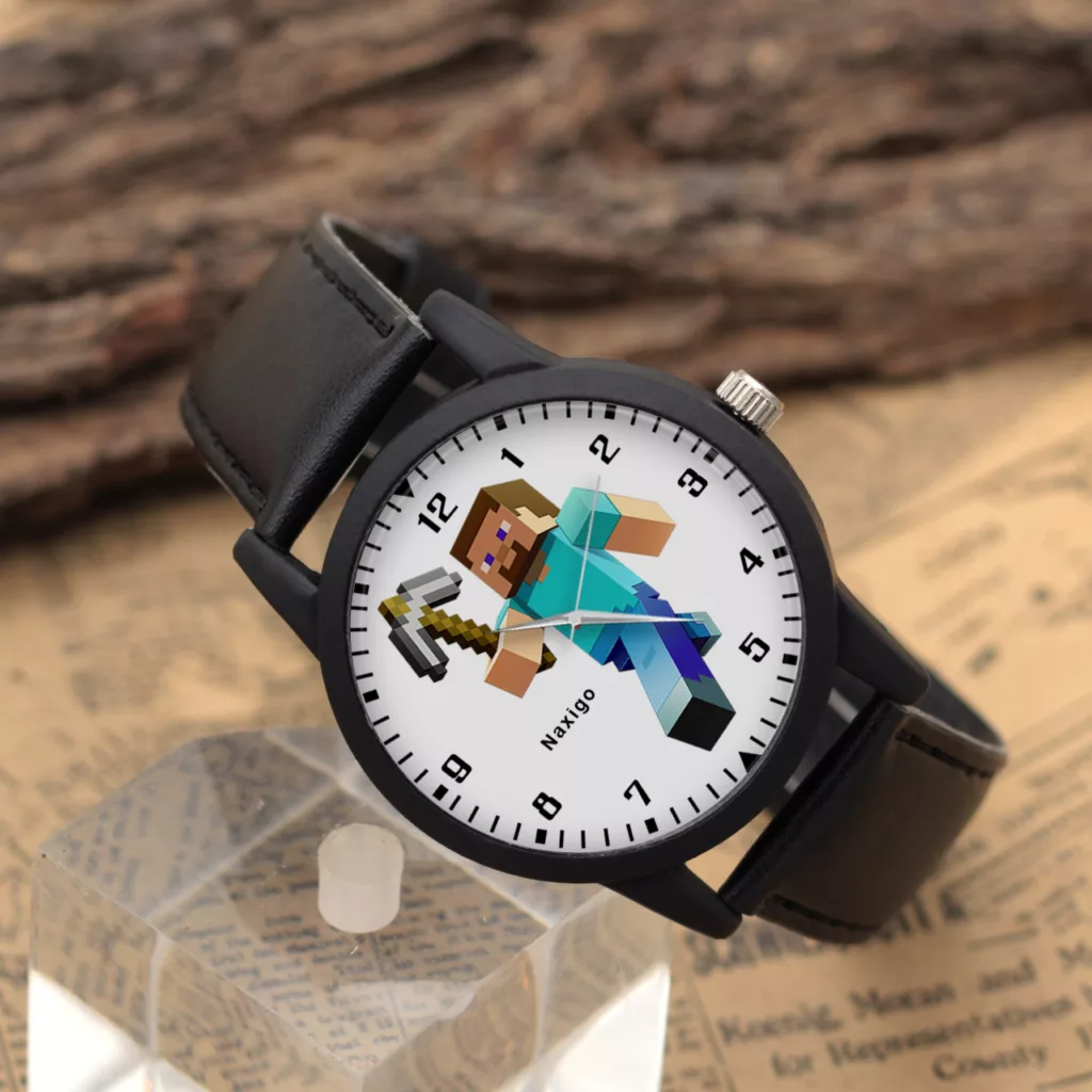 ساعت مچی عقربه ای ناکسیگو مدل Minecraft کد LF6778