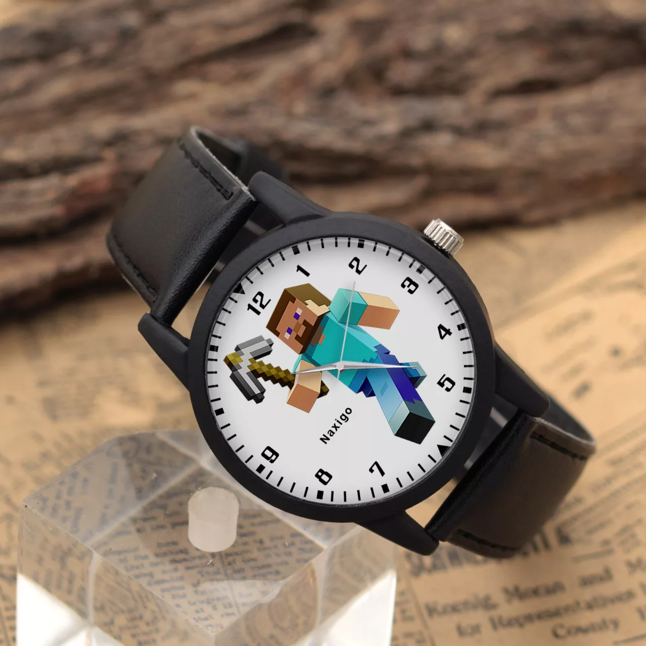 ساعت مچی عقربه ای ناکسیگو مدل Minecraft کد LF6778