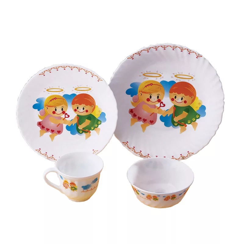 سرویس غذا خوری 5 پارچه کودک پارس اوپال مدل آنجل